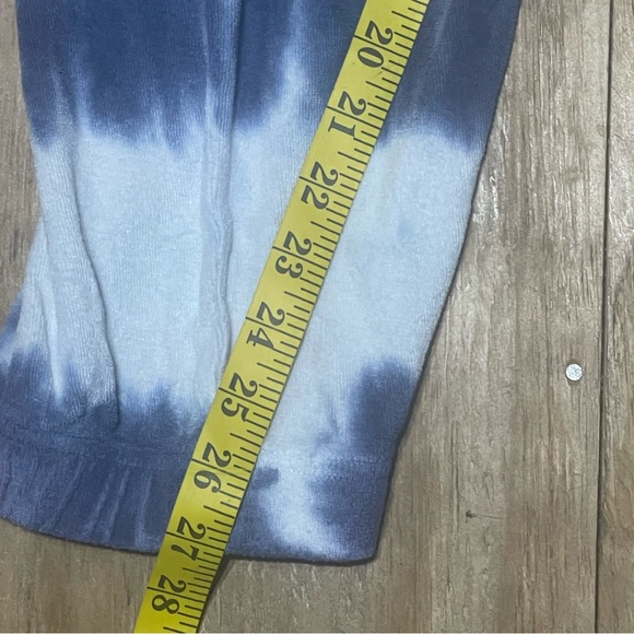 LoveShackFancy Blue Stripe Tie-Dye Santinella Pant w/ Patches women Large @B5 - Picture 4 of 8